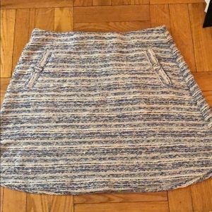 Loft knit elastic band skirt with illusion pocket